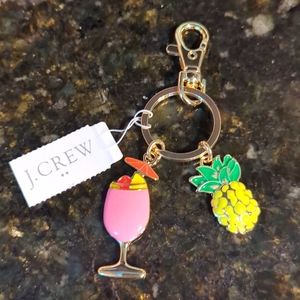 🎁👍 NWT: J. CREW ⛱️🌞🌈🍍🍹🤩"FROSE"🤩🍹🍍🌈🌞⛱️ KEYCHAIN 👍🎁